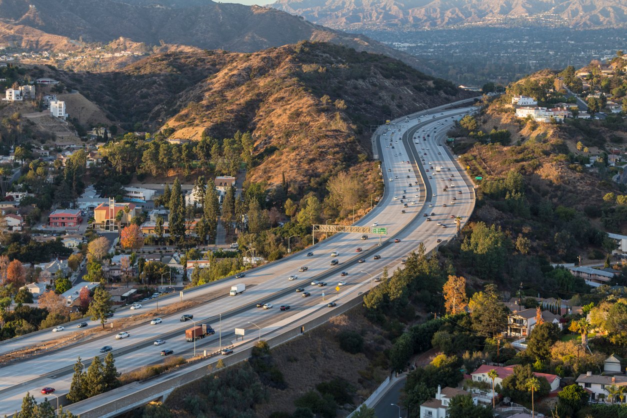 Glendale Freeway in Southern California